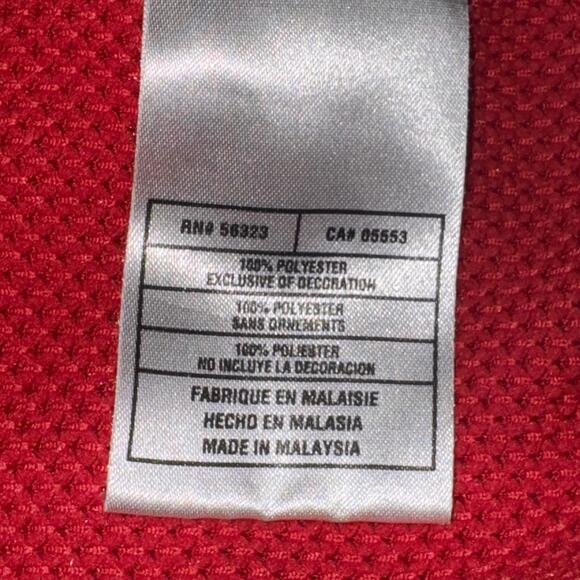 Nike Performance Long Sleeve Shirt Women's Size L 14-16 Red White Black Hooded - Picture 6 of 6